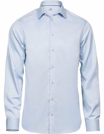Tee Jays Long-Sleeve Shirt Slim Fit with Shark Collar, Light Blue S, TJ4021