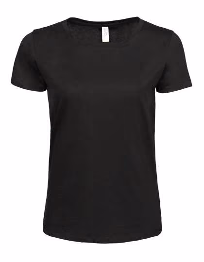 Tee Jays T-Shirt made of Organic Cotton, Slim Cut for Women, Black S, TJ5001