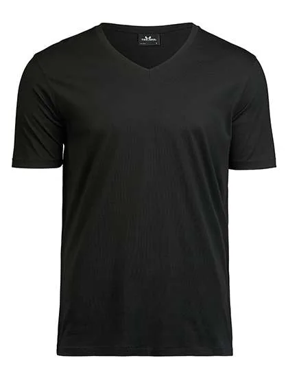 Tee Jays T-Shirt V-Ausschnitt Bio-Baumwolle für Herren, Black S, TJ5004