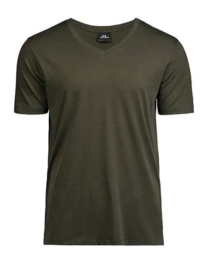 Tee Jays T-Shirt V-Ausschnitt Bio-Baumwolle für Herren, Dark Olive L, TJ5004