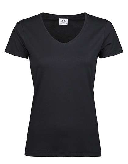 Tee Jays Women´s Luxury V-Neck Tee Black S (TJ5005), TJ5005