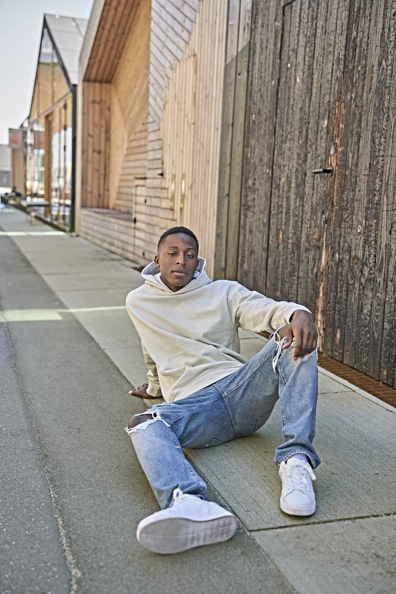 UNLABELED Heavy Loose Fit Hooded Sweatshirt