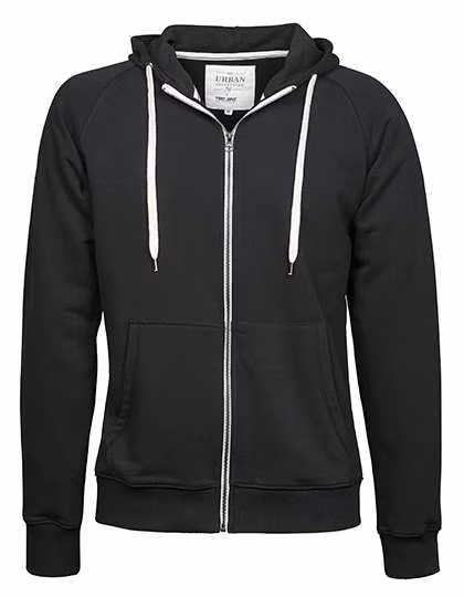 Tee Jays Urban Zip Hoodie with Raglan Sleeves, Black S, TJ5402