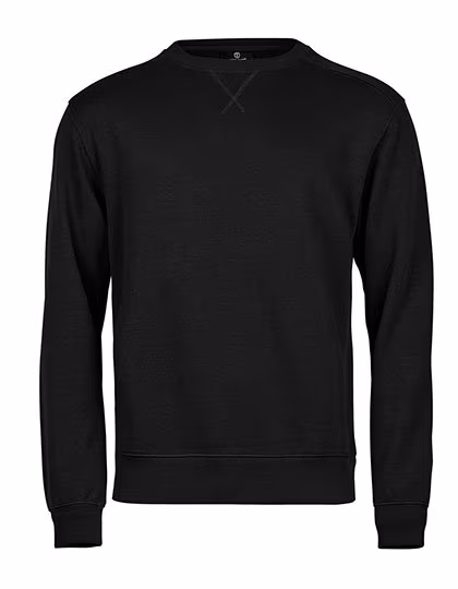Tee Jays Rippstrick Crew Neck Pullover, Black S, TJ5504