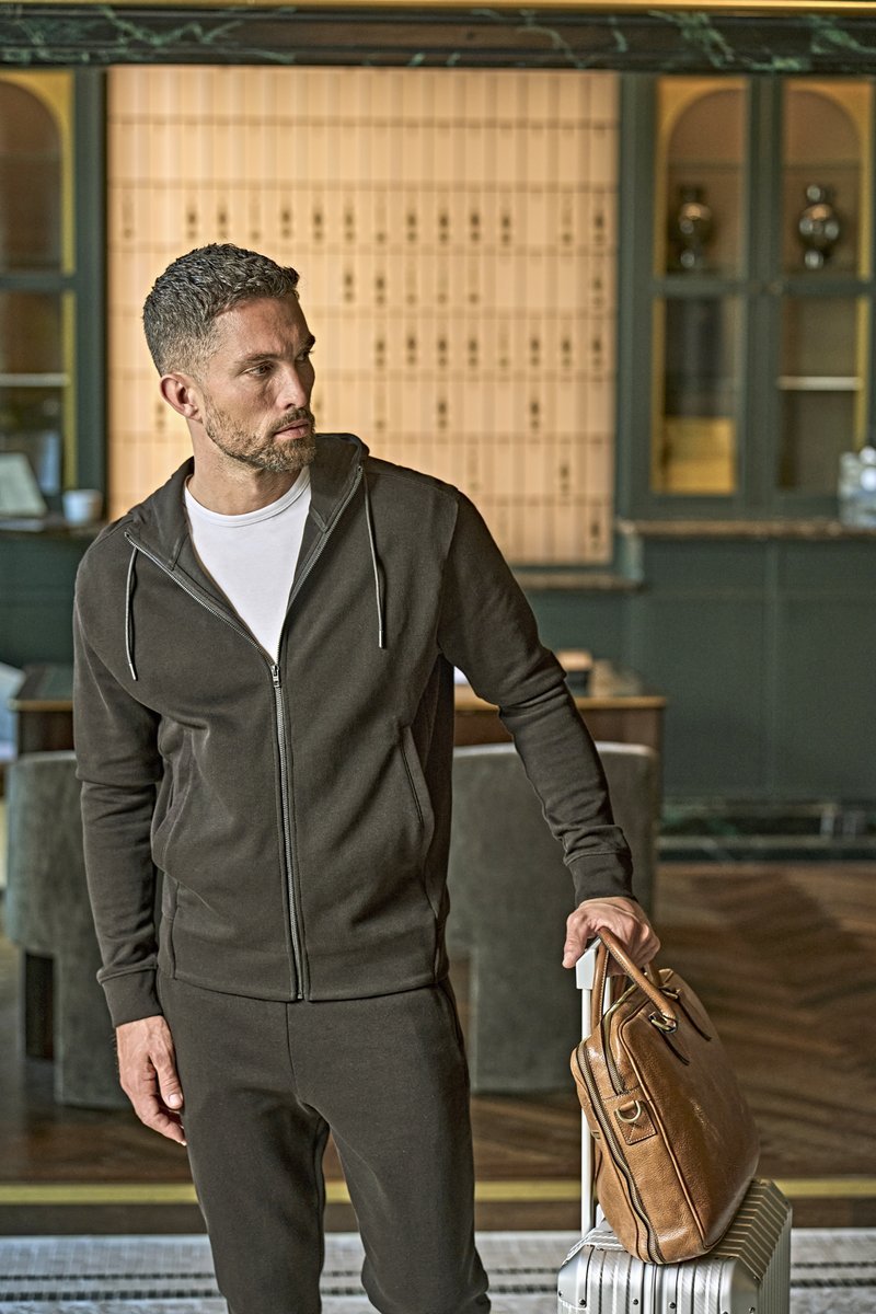 Tee Jays Rippstrick Kapuzenjacke mit Vollreißverschluss, Black S, TJ5508