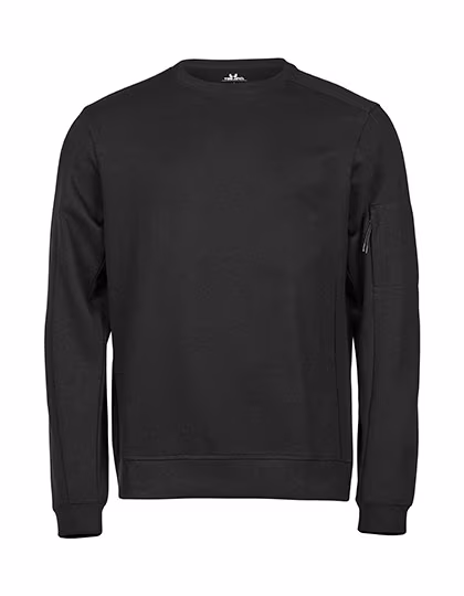 Tee Jays Athletic Crew Neck Felpa da Uomo, Black XS, TJ5700