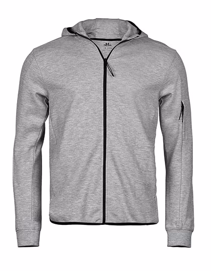 Tee Jays Veste Sweat à Capuche Zippée Athletic, Heather Grey XXL, TJ5706