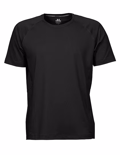 Tee Jays Sports Shirt with Reflective Print, Black S, TJ7020N