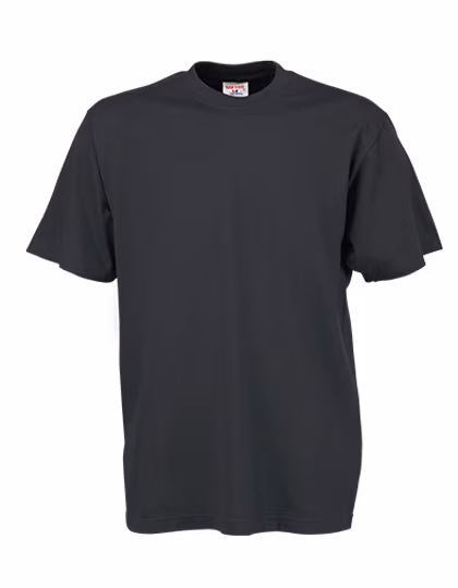 Tee Jays Cotton T-Shirt with 2-Layer Collar, Dark Grey (Solid) L, TJ8000