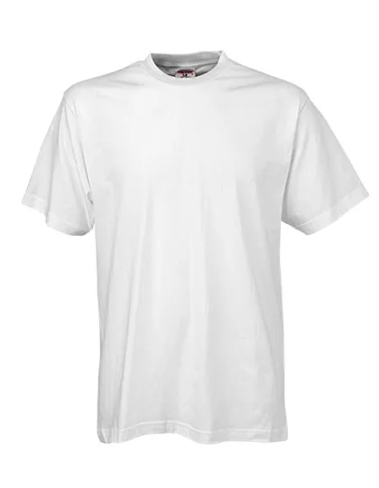 Tee Jays Baumwoll-T-Shirt mit 2-lagigem Kragen, White XXL, TJ8000