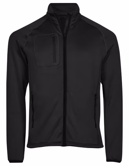 Tee Jays Stretch Fleece Jacket with Stand-Up Collar, Black S, TJ91000