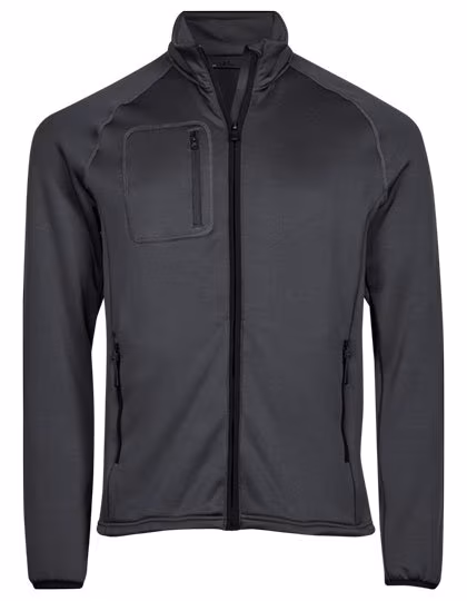 Tee Jays Stretch Fleecejacke mit Stehkragen, Dark Grey (Solid) L, TJ91000