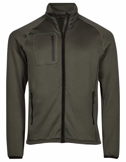 Tee Jays Stretch Fleecejacke mit Stehkragen, Deep Green L, TJ91000
