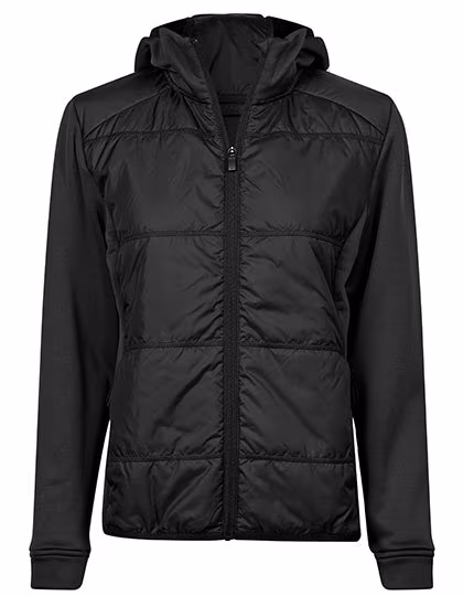 Tee Jays Hybrid-Stretch Hooded Jacket with DuPont Insulation, Black/Black S, TJ9113