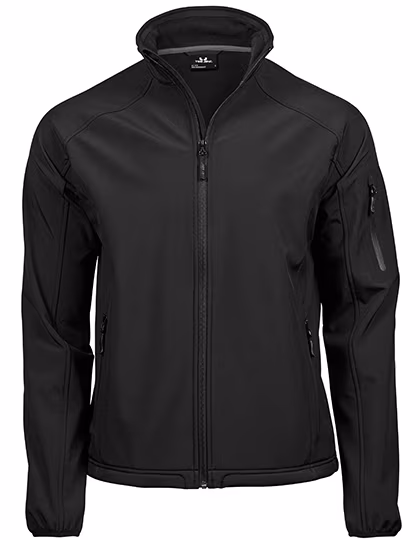 Tee Jays Slim Fit Softshell Jacket with Water Column, Black S, TJ9510