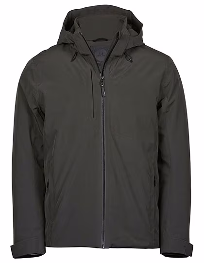 Tee Jays Winterjacke mit 4-Wege-Stretch und Kapuze, Asphalt S, TJ9680