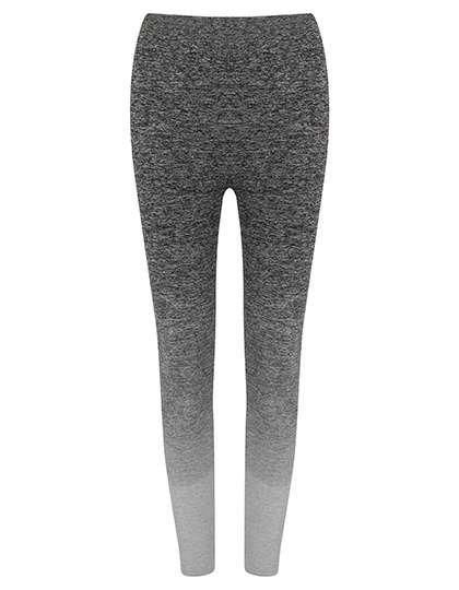 Tombo Nahtlose High-Stretch-Leggings mit Farbverlauf, Dark Grey - Light Grey Marl L/XL, TL300