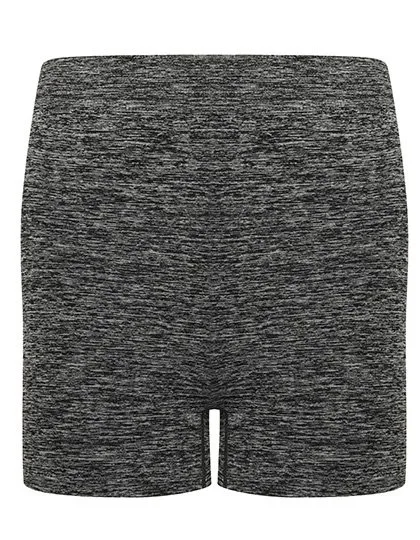 Tombo Nahtlose Stretch-Shorts mit hohem Bund, Dark Grey Marl L/XL, TL301