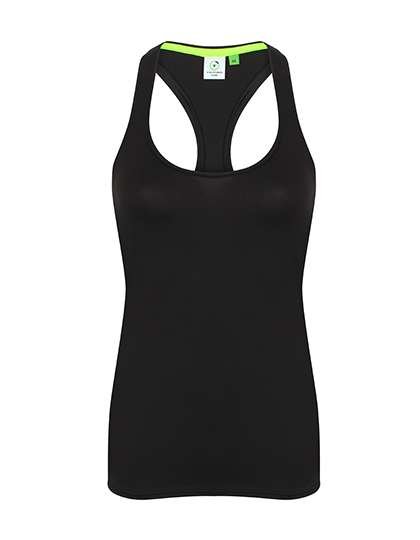 Tombo Körpernahes ärmelloses Sportträgerhemd, Black XS, TL506