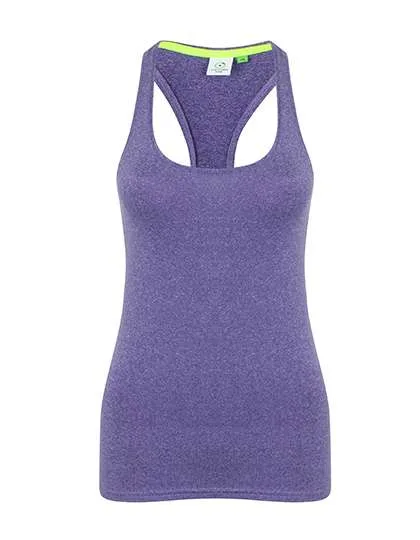 Tombo Körpernahes ärmelloses Sportträgerhemd Slim Fit in, Purple Marl L, TL506