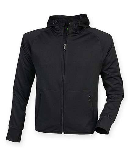 Tombo Hoodie mit reflektierenden Streifen und Tasche, Black XS, TL550
