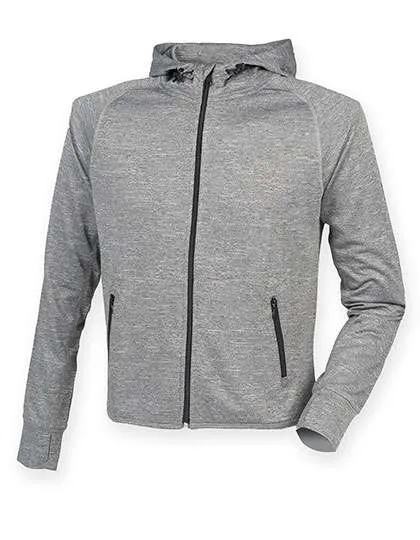 Tombo Hoodie mit reflektierenden Streifen und Tasche, Grey Marl XL, TL550