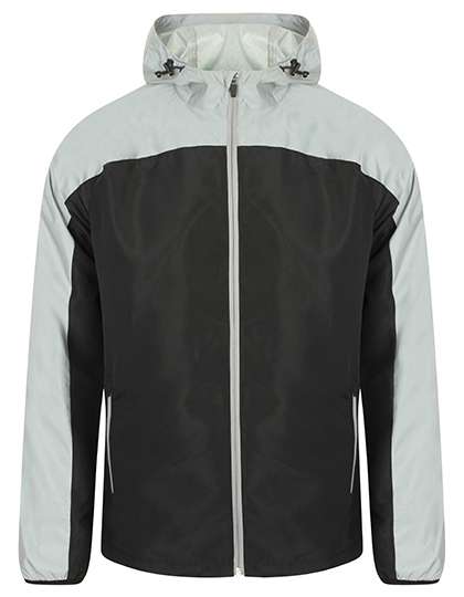 Tombo Giacca sportiva riflettente con Cappuccio, Black/Reflective XS, TL560