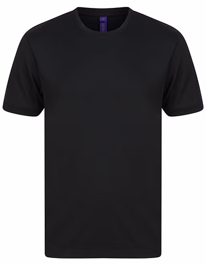 Henbury T-Shirt HiCool® Slim Fit for Men, Black XS, W024