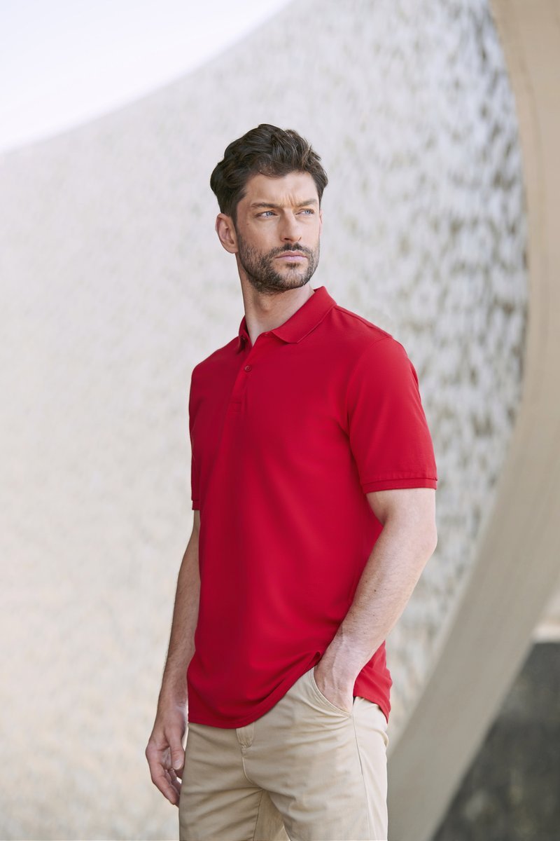 Henbury Baumwoll-Polo mit schmalem Ripp-Kragen, Black XS, W101