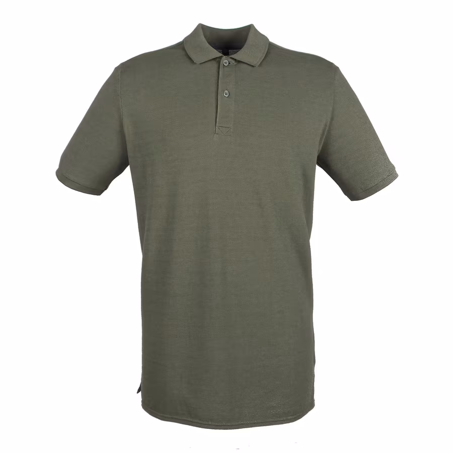 Henbury Baumwoll-Polo mit schmalem Ripp-Kragen, Black XS, W101