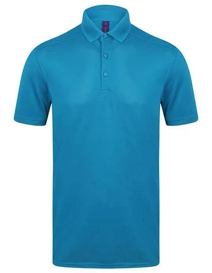 Henbury Slim Fit Polo mit Wicking-Finish für Herren, Sapphire Blue XXL, W460