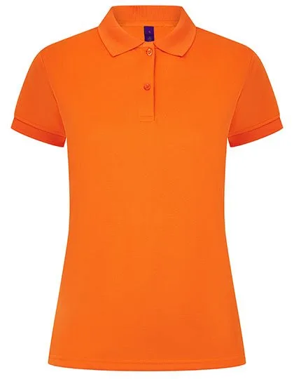 Henbury Polo-Shirt Mikro-Piqué feuchtigkeitsregulierend für Damen, Bright Orange XS, W476