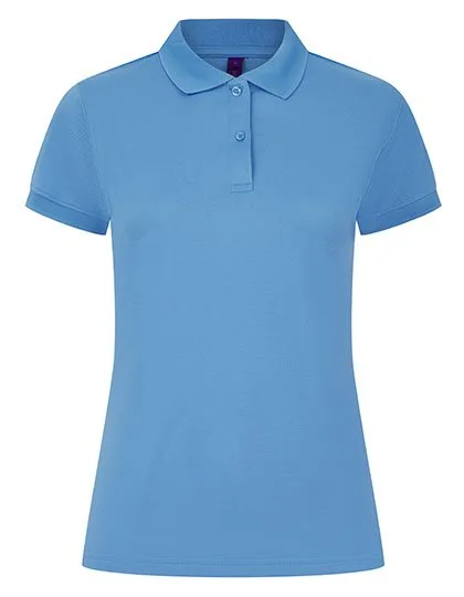 Henbury Polo-Shirt Mikro-Piqué feuchtigkeitsregulierend für Damen, Mid Blue 3XL, W476