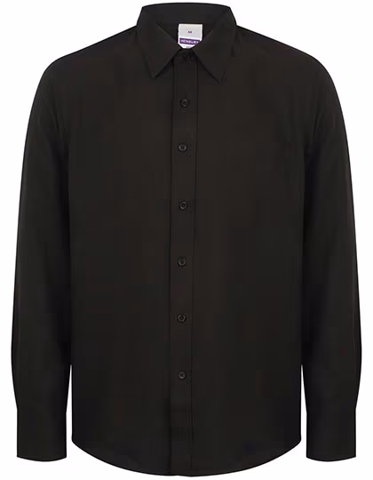Henbury Chemise Business avec Protection UV et Poche Poitrine, Black S, W590