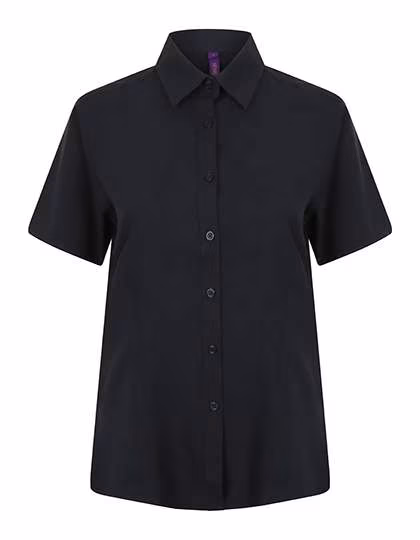 Henbury Kurzarm-Hemd mit schweißtransportierendem Material, Navy XS, W596