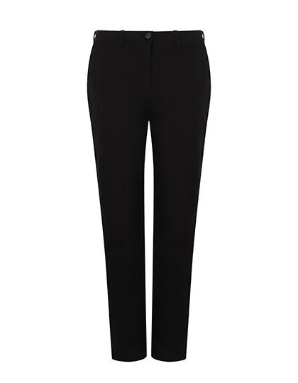 Henbury Slim-Fit Stretch Chino Hose für Damen, Black XS (8), W651