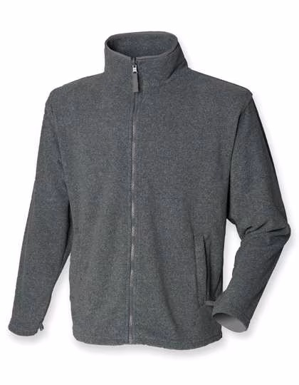 Henbury Fleecejacke aus Antipilling-Microfleece, Charcoal Marl M, W850