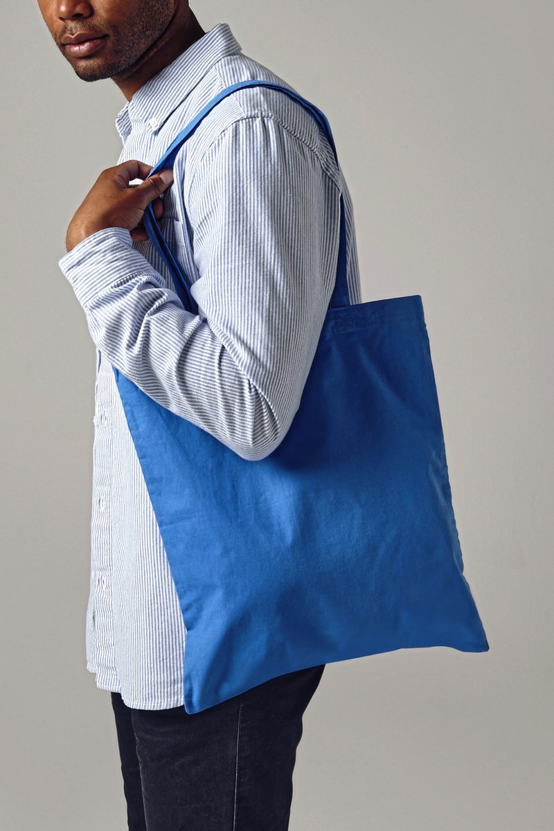 Westford Mill Baumwolltasche mit langen Tragegriffen, Natural 38 x 42 cm, WM101