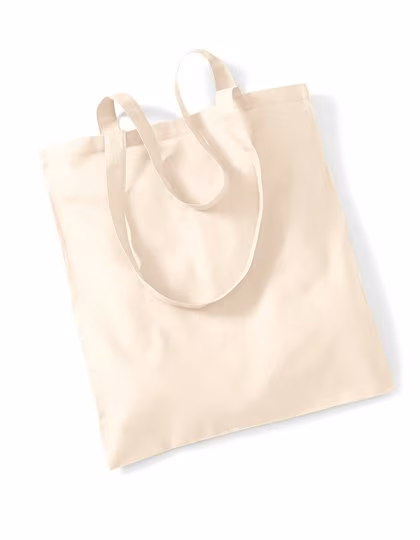 Westford Mill Borsa in Cotone con manici lunghi, Natural 38 x 42 cm, WM101