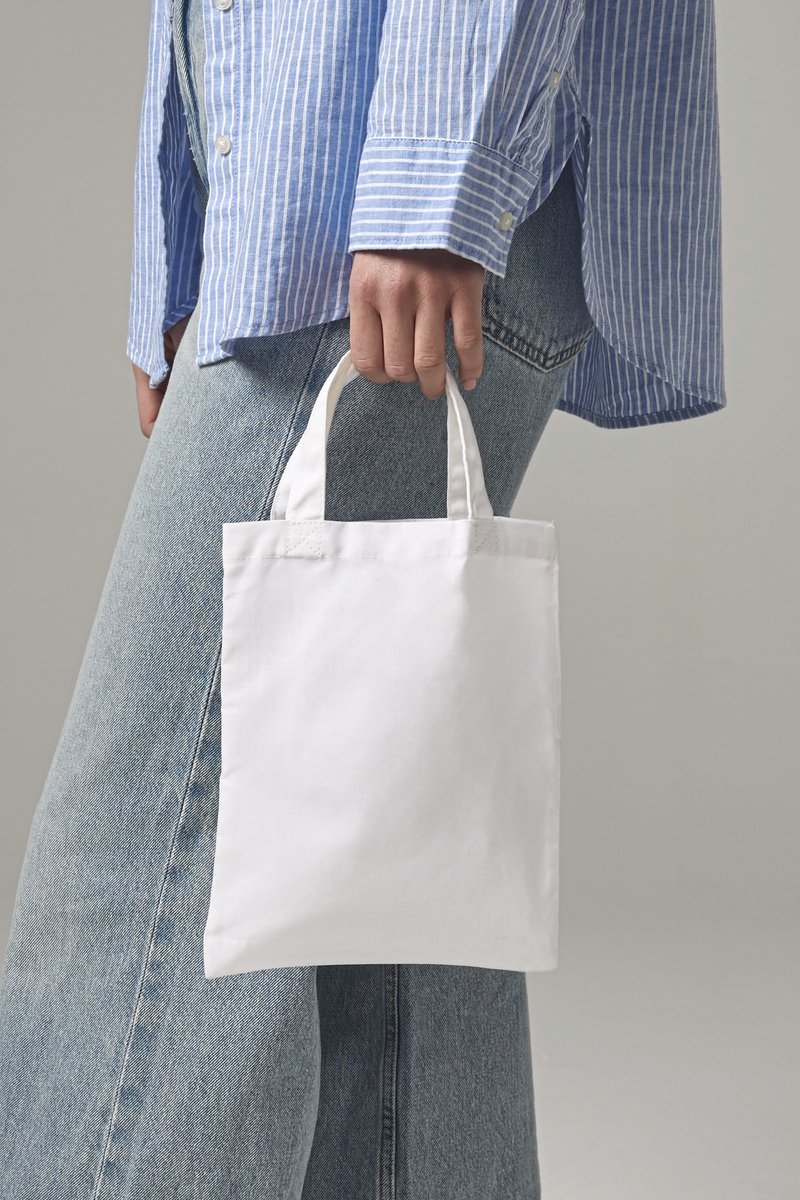 Westford Mill Baumwolltasche 19x25 cm, 2,5 L, Natural 19 x 25 cm, WM103