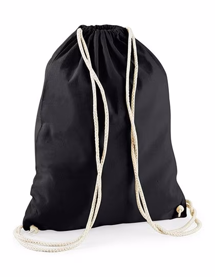 Westford Mill Cotton Gymsac with Drawstring 12L, Surf Blue 37 x 46 cm, WM110