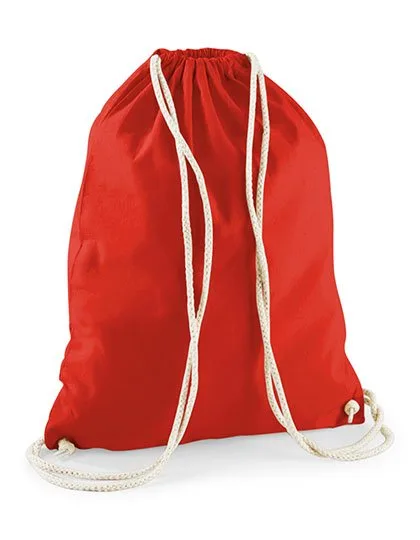 Westford Mill Baumwoll-Gymsac mit Kordelzug 12L, Bright Red 37 x 46 cm, WM110