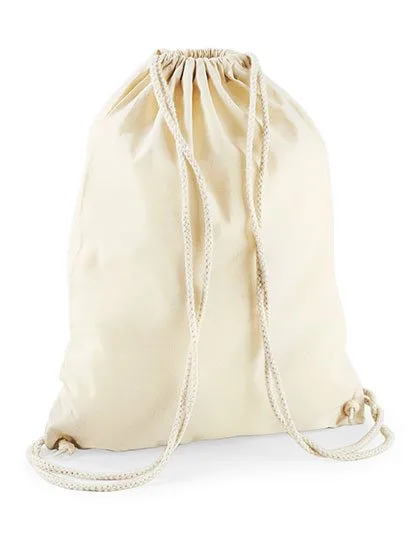 Westford Mill Baumwoll-Gymsac mit Kordelzug 12L, Natural 37 x 46 cm, WM110
