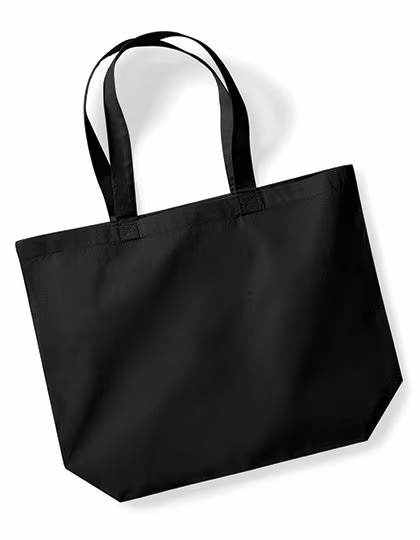 Westford Mill Baumwoll-Maxitasche 18 Liter, 140 g/m², Black 35 x 39 x 13.5 cm, WM125