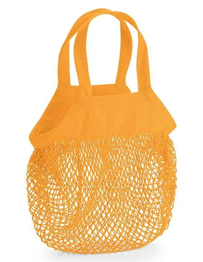 Westford Mill Bio-Baumwoll Mini Mesh Einkaufstasche, Amber 34 x 34 cm, WM151