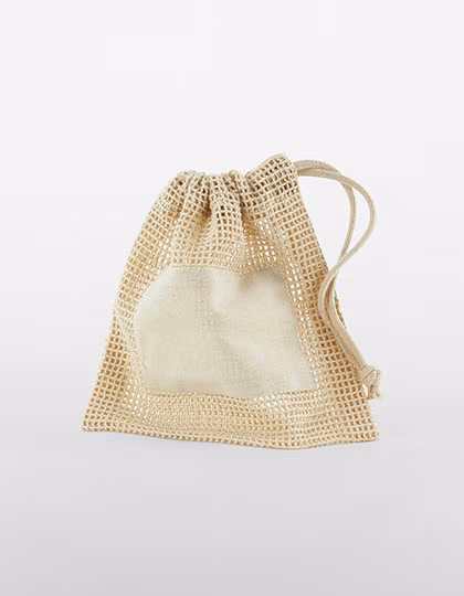 Westford Mill Bio-Baumwoll-Mesh-Sack, Natural XS (17 x 17 cm), WM155