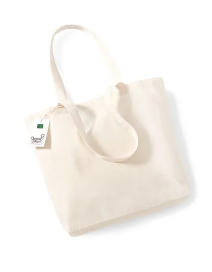Westford Mill Bio-Baumwoll Shopper 32x35 cm, Natural 32 x 35 x 12 cm, WM180