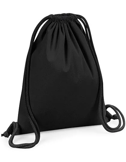 Westford Mill Bio-Baumwoll Gymsac mit Kordelzug, Black 37 x 46 cm, WM260