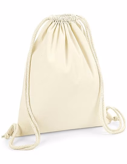 Westford Mill Gymsac en Coton Biologique avec Cordon de Serrage, Natural 37 x 46 cm, WM260