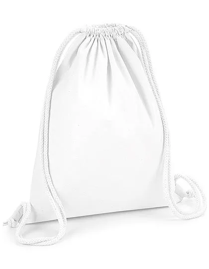 Westford Mill Bio-Baumwoll Gymsac mit Kordelzug, White 37 x 46 cm, WM260